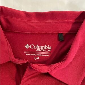 Columbia Golf Deep Red Polo Shirt